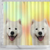 Samoyed dog Print Shower Curtain-Free Shipping