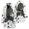 Spanish Water Dog Print Women's Bath Robe-Free Shipping