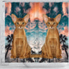 Abyssinian Cat Print Shower Curtains-Free Shipping