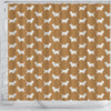 Petit Basset Griffon Vendeen Dog Pattern Print Shower Curtains-Free Shipping