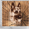German Shepherd Print Shower Curtains-Free Shipping