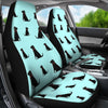 Black Labrador Pattern Print Car Seat Covers- Free Shipping