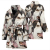 Alaskan Malamute Patterns Print Women's Bath Robe-Free Shipping