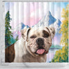 American Bulldog Print Shower Curtains-Free Shipping