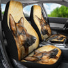 German Shepherd On Yellow Print Car Seat Covers- Free Shipping