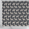 Bedlington Terrier Dog Pattern Print Shower Curtains-Free Shipping