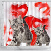 Cute American Shorthair Print Shower Curtains-Free Shipping