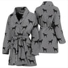 Curly Coated Retriever Dog Pattern Print Women's Bath Robe-Free Shipping