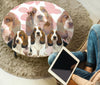 Basset Hound Print Circular Coffee Table