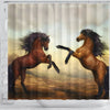 Wild Horse Art Print Shower Curtain-Free Shipping