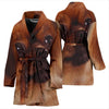 Tibetan Spaniel Face Print Women's Bath Robe-Free Shipping