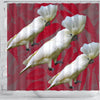 Umbrella Cockatoo Parrot Print Shower Curtains-Free Shipping