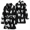 American Eskimo Dog Pattern Print Women's Bath Robe-Free Shipping
