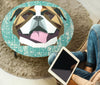 Bulldog Vector Art Print Circular Coffee Table