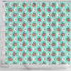 Bull Terrier Dog Floral Print Shower Curtains-Free Shipping