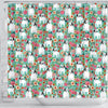 French Bulldog Floral Print Shower Curtains-Free Shipping