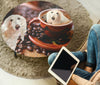 Afghan Hound Print Circular Coffee Table