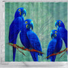 Hyacinth Macaw Parrot Print Shower Curtains-Free Shipping