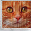 Lovely Cat Face Print Shower Curtains-Free Shipping