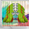 Red Shouldered Macaw Parrot Print Shower Curtains-Free Shipping