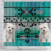 Maltese dog Print Shower Curtain-Free Shipping