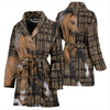 American Quarter Horse Print Women's Bath Robe-Free Shipping