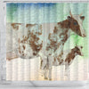 Ayrshire cattle (Cow) Print Shower Curtain-Free Shipping