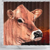 Cute Jersey Cattle (Cow) Print Shower Curtain-Free Shipping