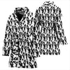 Boston Terrier Dog Pattern Print Women's Bath Robe-Free Shipping