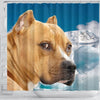 American Staffordshire Terrier Print Shower Curtains-Free Shipping