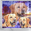 Labrador Retriever Print Shower Curtains-Free Shipping