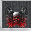 Gun And Skull Print Shower Curtains-Free Shipping