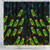 Caique Parrot Print Shower Curtains-Free Shipping