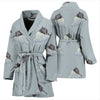 Korat Cat Print Women's Bath Robe-Free Shipping