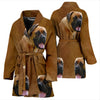 Amazing South African Boerboel Dog Print Women's Bath Robe-Free Shipping