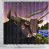 Ankole Watusi Cattle (Cow) Print Shower Curtains-Free Shipping