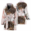 Dachshund Print Women's Bath Robe-Free Shipping
