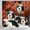 Lovely Polish Lowland Sheepdog Print Shower Curtains-Free Shipping