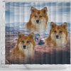 Icelandic Sheepdog Print Shower Curtains-Free Shipping
