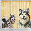 Alaskan Malamute Print Shower Curtains-Free Shipping
