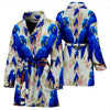 Hyacinth Macaw Parrot Floral Print Women's Bath Robe-Free Shipping