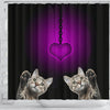 Dragon Li Cat Print Shower Curtain-Free Shipping