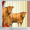 Limousin Cattle (Cow) Print Shower Curtain-Free Shipping
