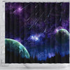 Outer Space Print Shower Curtains-Free Shipping