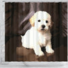 Shih-poo Dog Print Shower Curtain-Free Shipping