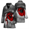 Red Eyes Print Women's Bath Robe-Free Shipping