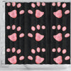 Cat Paws Print Shower Curtain-Free Shipping