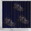 Black Great Dane Dog Art Print Shower Curtains-Free Shipping