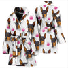 Amazing Miniature Pinscher Dog Patterns Print Women's Bath Robe-Free Shipping