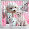 Bolognese Dog Print Shower Curtain-Free Shipping